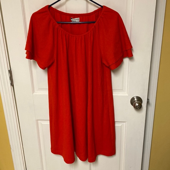 Madewell Texture & Thread Tiered-Sleeve Dress size Med - Picture 4 of 7